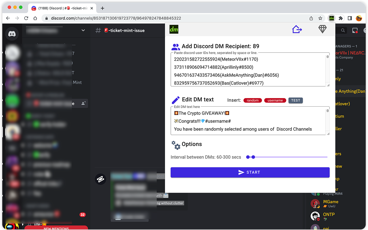 AutoDM for Discord截图1