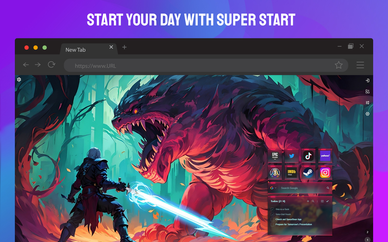 SuperStart New Tab Page截图3