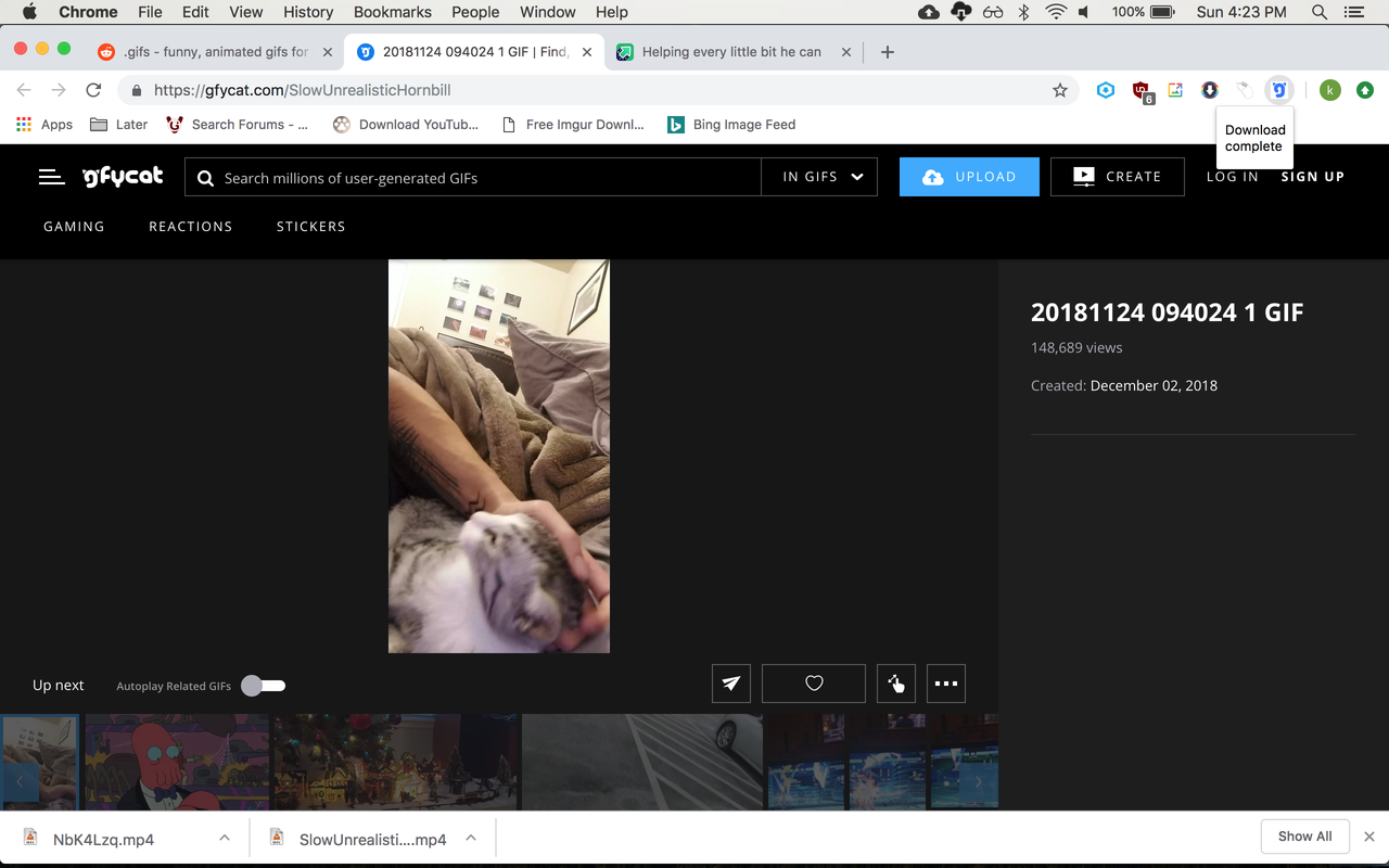 Save RedGIFs, gfycat, Imgur GIFs as mp4截图1