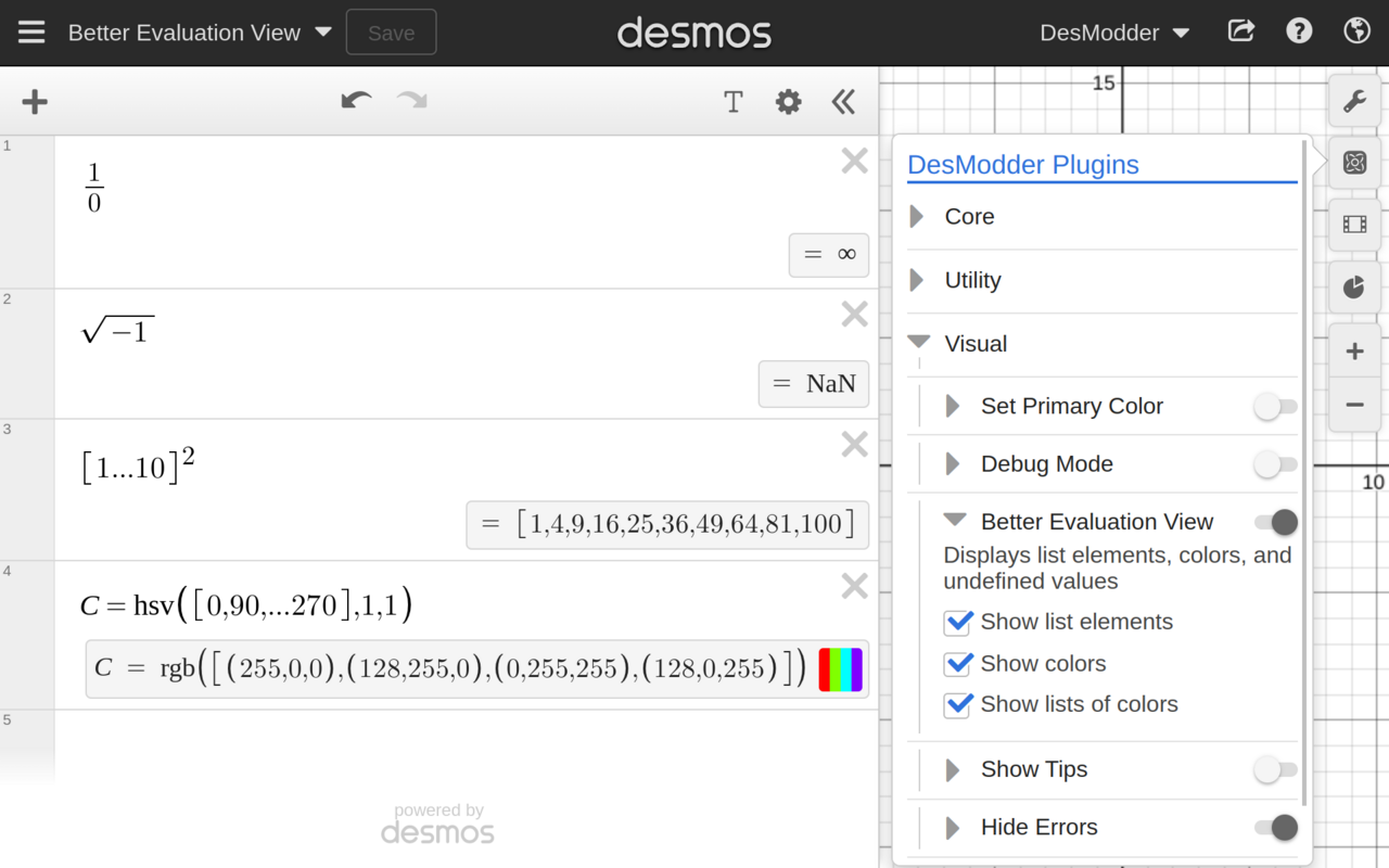 DesModder for Desmos截图1