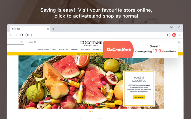 GoCashBack: Deals, Rebates, Savings Extension截图1