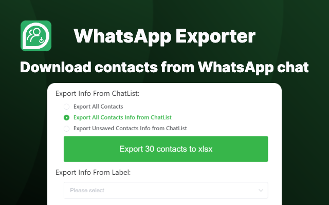 WhatsApp 聊天备份 & WhatsApp助手 - WhatsApp 联系人信息下载器截图3