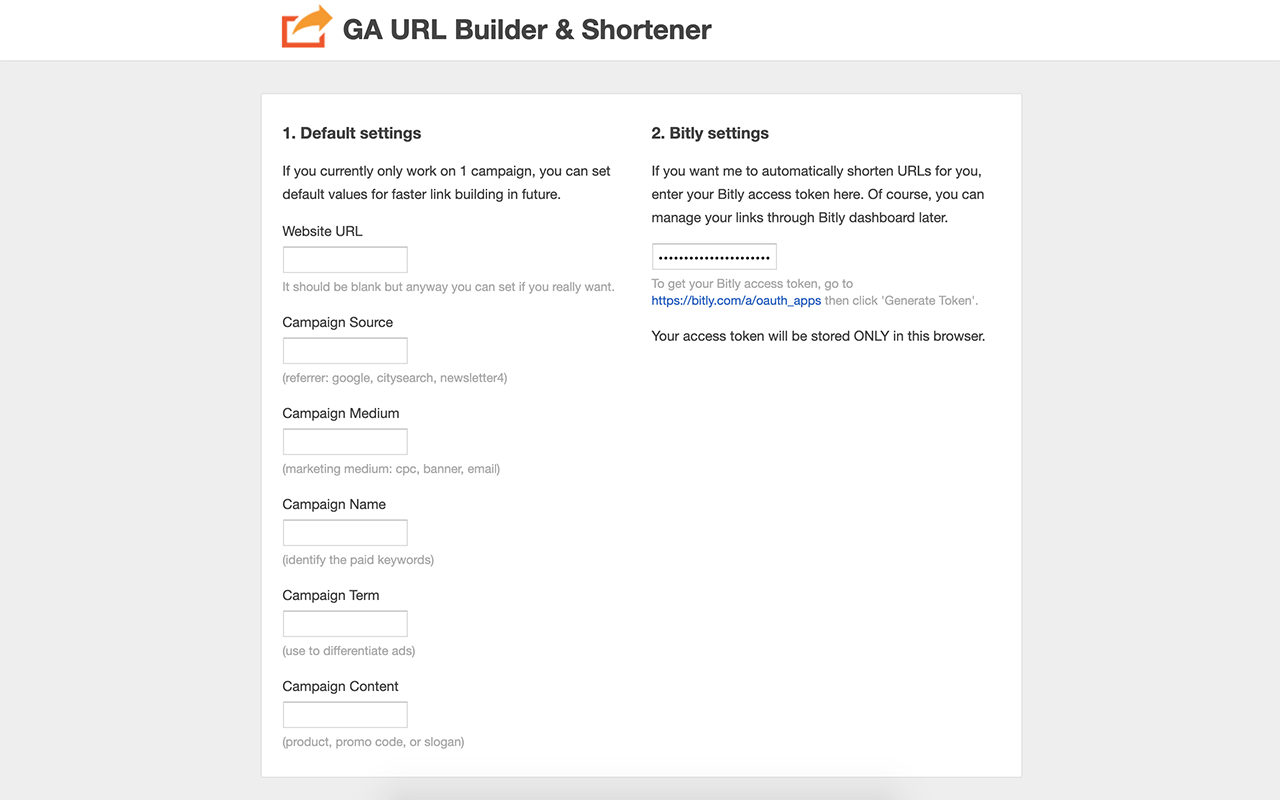 GA URL Builder & Shortener截图1