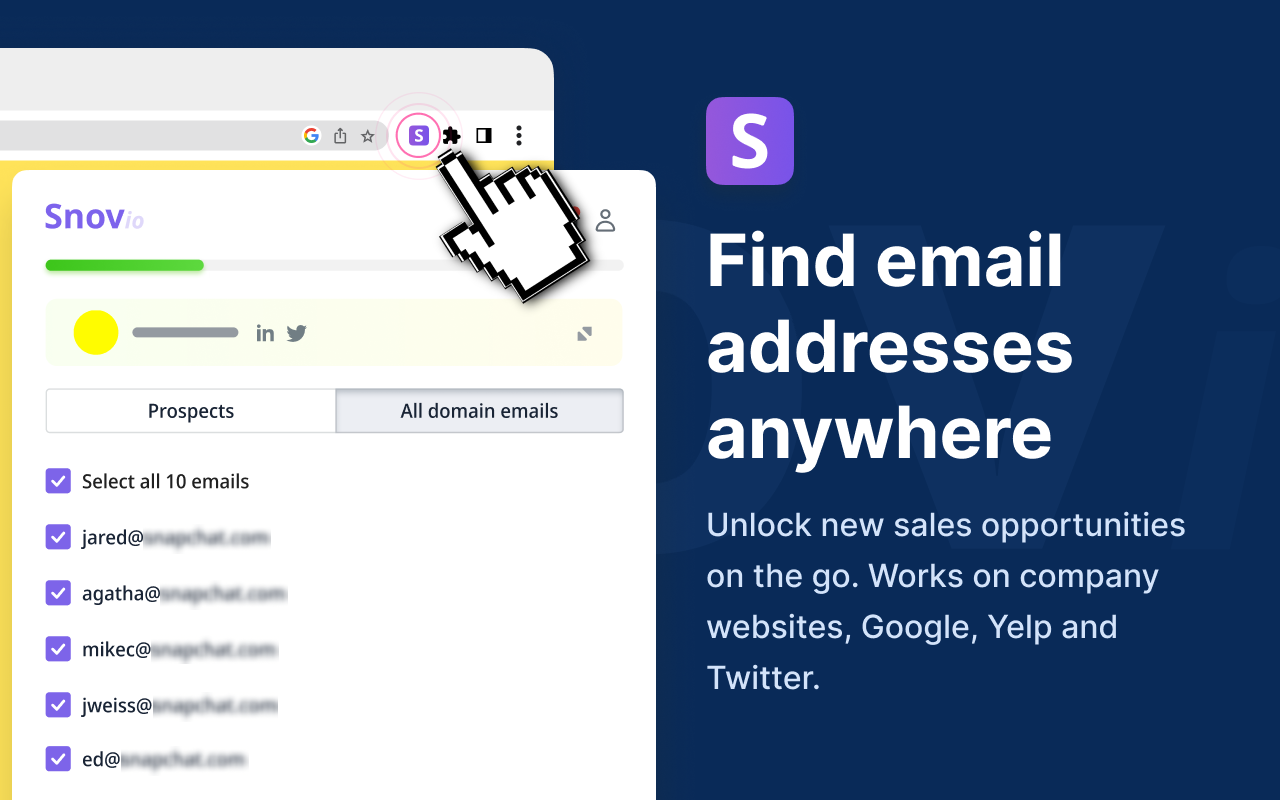 Snov.io 邮箱地址查找工具截图3