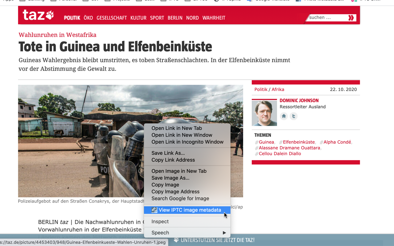 IPTC Photo Metadata inspector截图1