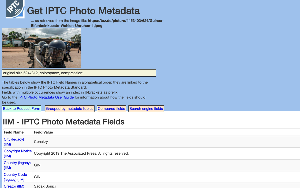 IPTC Photo Metadata inspector截图2