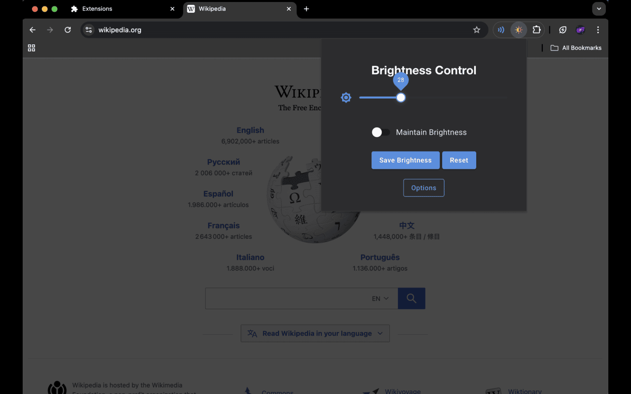 Control Tab Brightness截图1