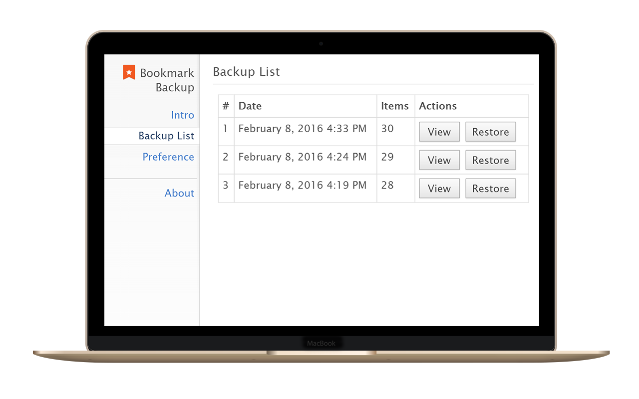 Bookmark Backup截图1