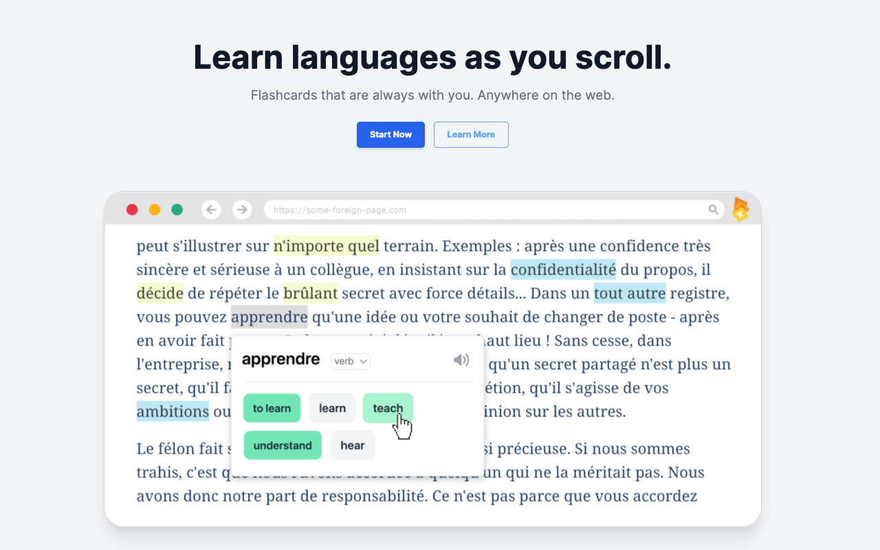 Masterlingo - Learn languages as you scroll截图2