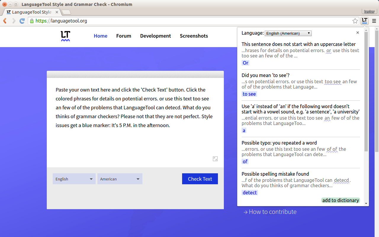 LanguageTool (old version)截图1