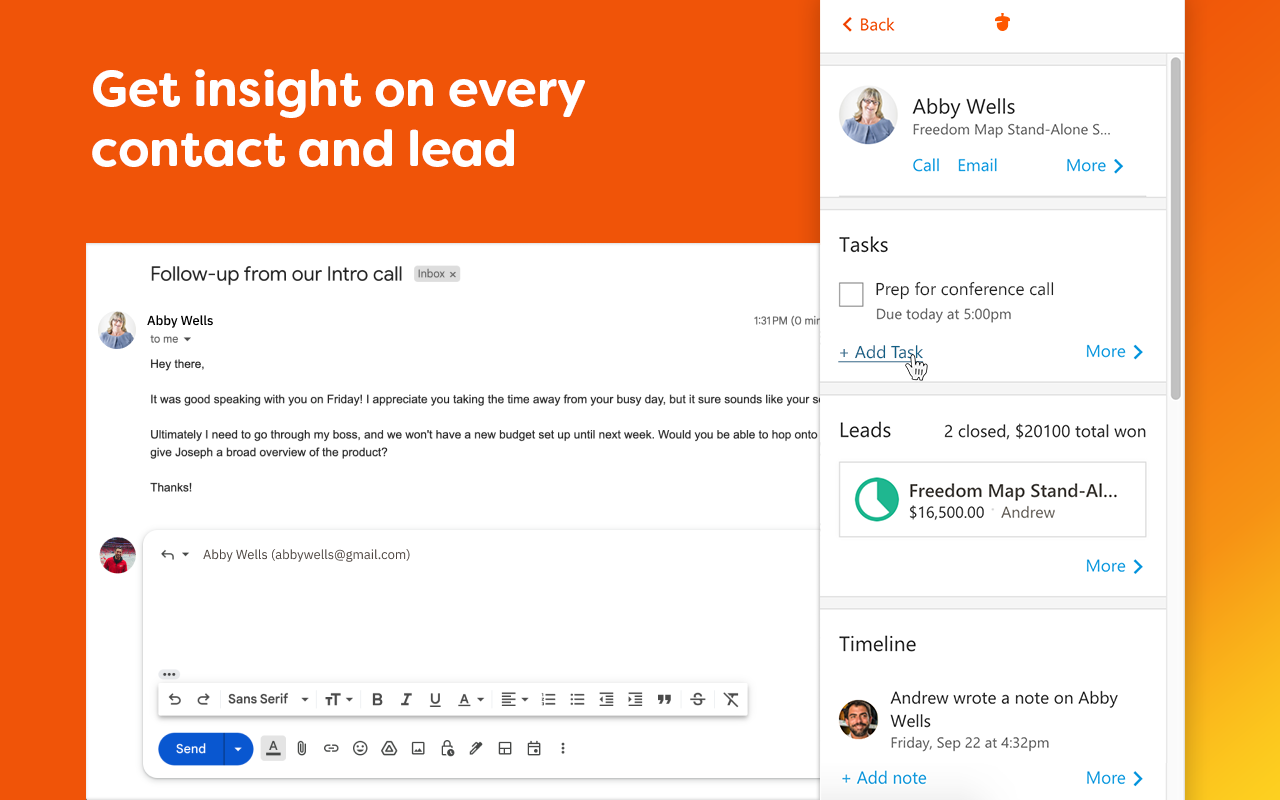 Nutshell CRM for Gmail截图3