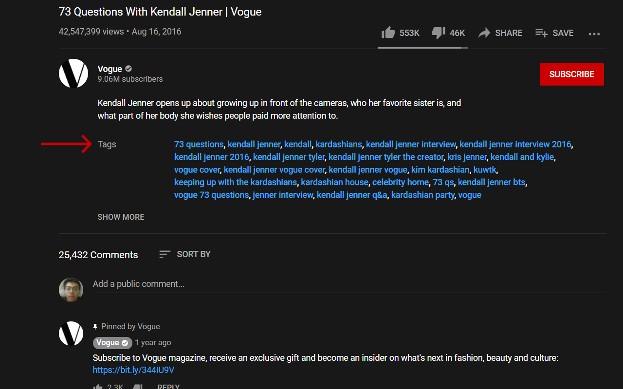 YouTube Tags截图2