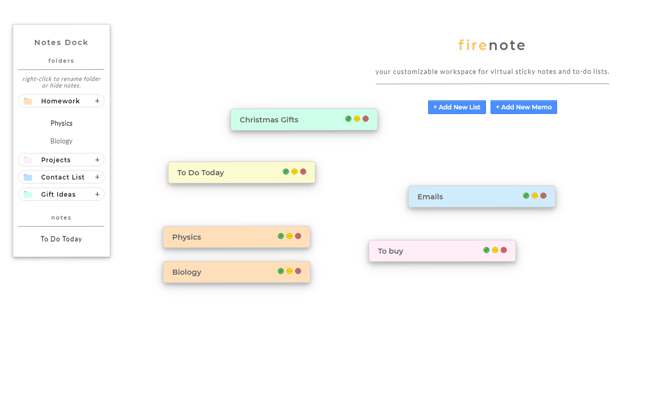 Firenote: Notes and Todo Lists in New Tab截图2