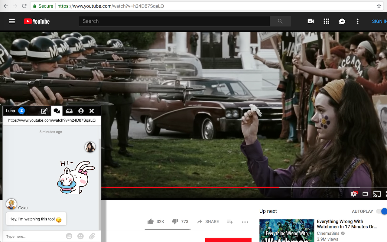 Youtube弹幕截图1