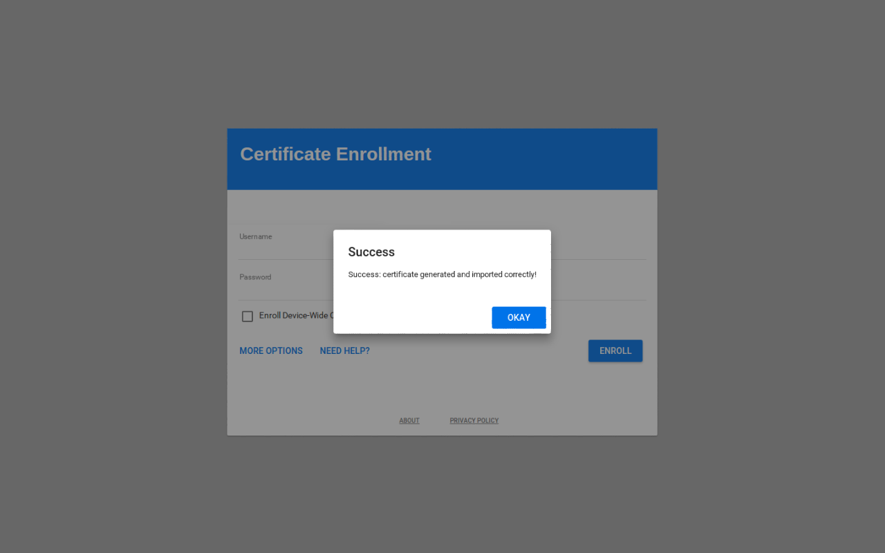 Certificate Enrollment for ChromeOS截图1