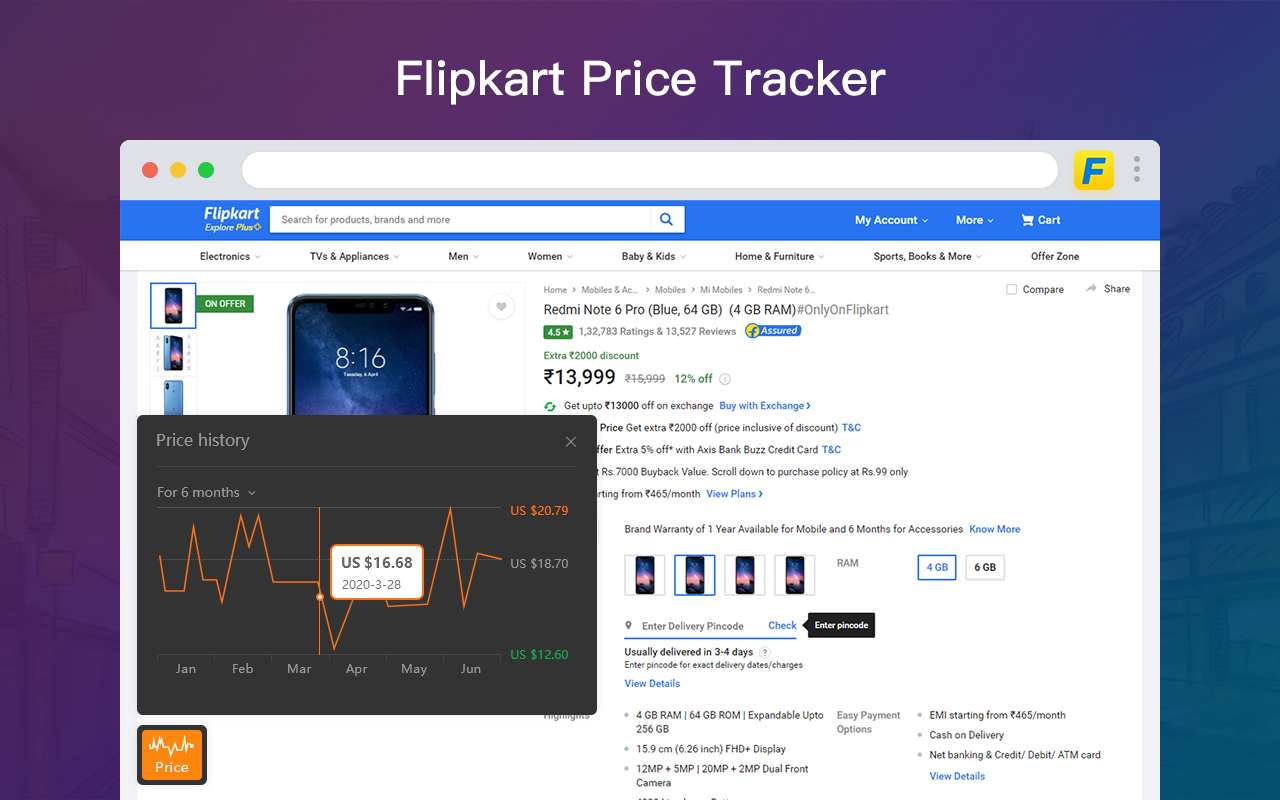 AliPrice Search by Image for Flipkart截图1
