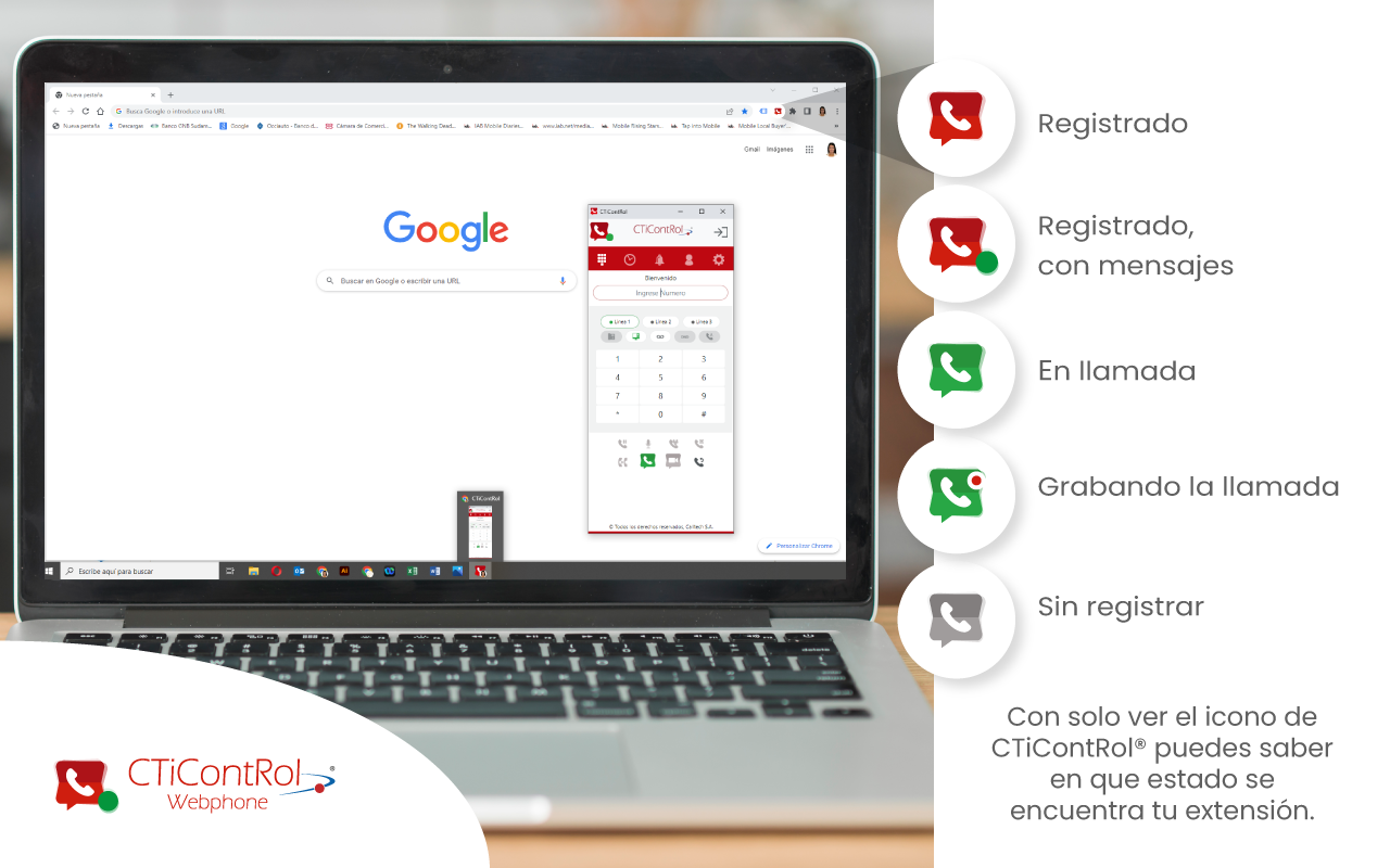 CTiContRol® Webphone para Google Workspace截图2