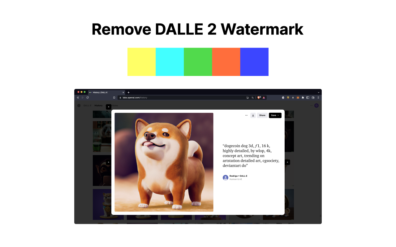 Remove DALLE 2™ Watermark截图1