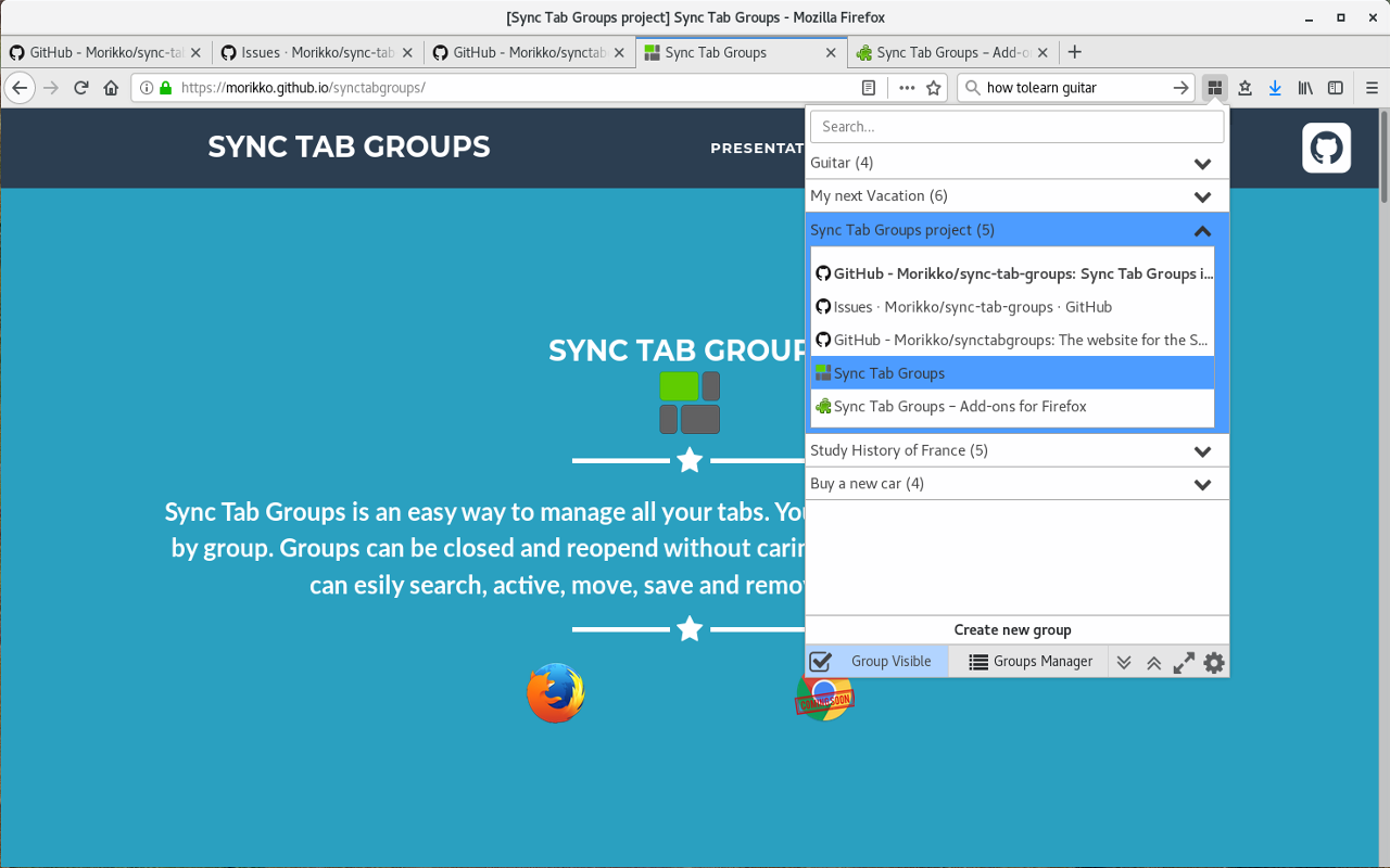 Sync Tab Groups截图2