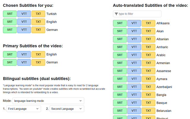 Download Youtube Subtitles截图2