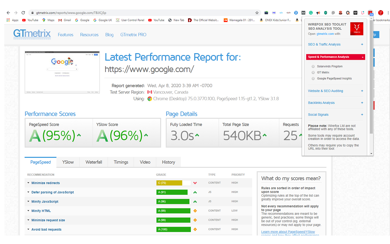 WIREFOX SEO TOOLKIT - SEO ANALYSIS TOOL截图2