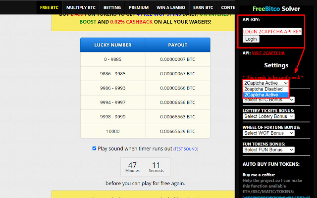 NEW FreeBitco Claimer With/Without Captcha截图2