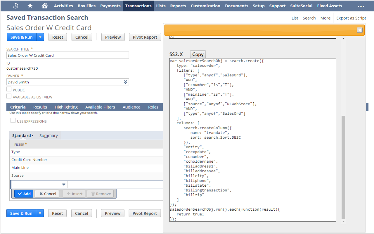 NetSuite: Saved Search and Dataset Export截图1