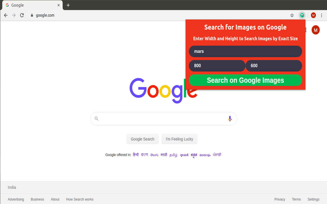 Google Search Images by Exact Size截图2