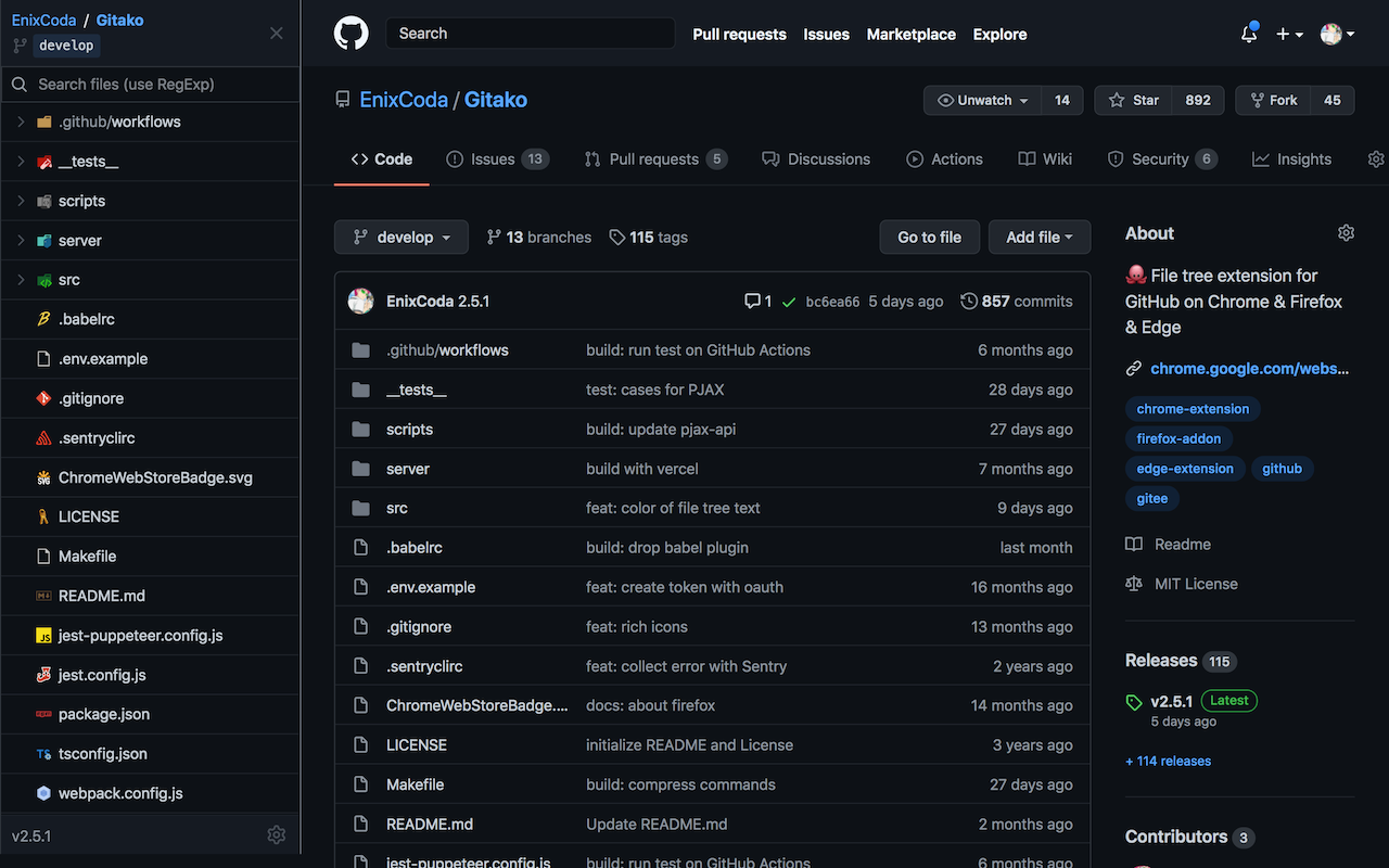 Gitako - GitHub file tree截图3