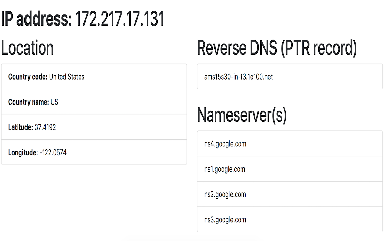 Retrieve IP and DNS information截图1