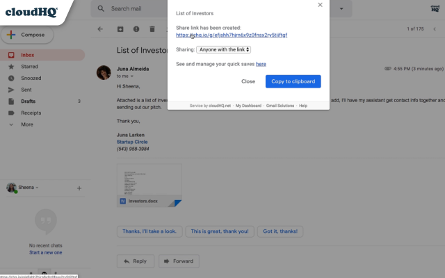 Save Emails to Drive by cloudHQ截图1