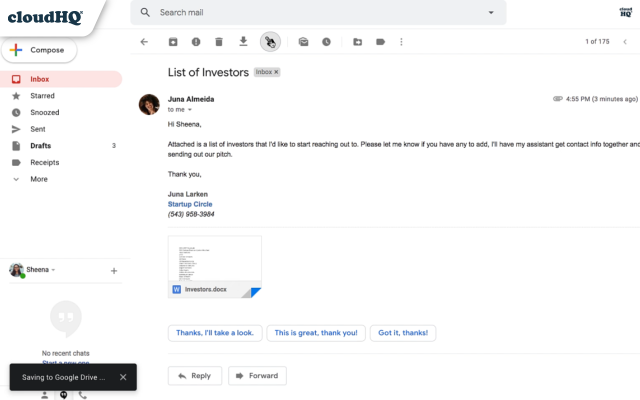 Save Emails to Drive by cloudHQ截图4