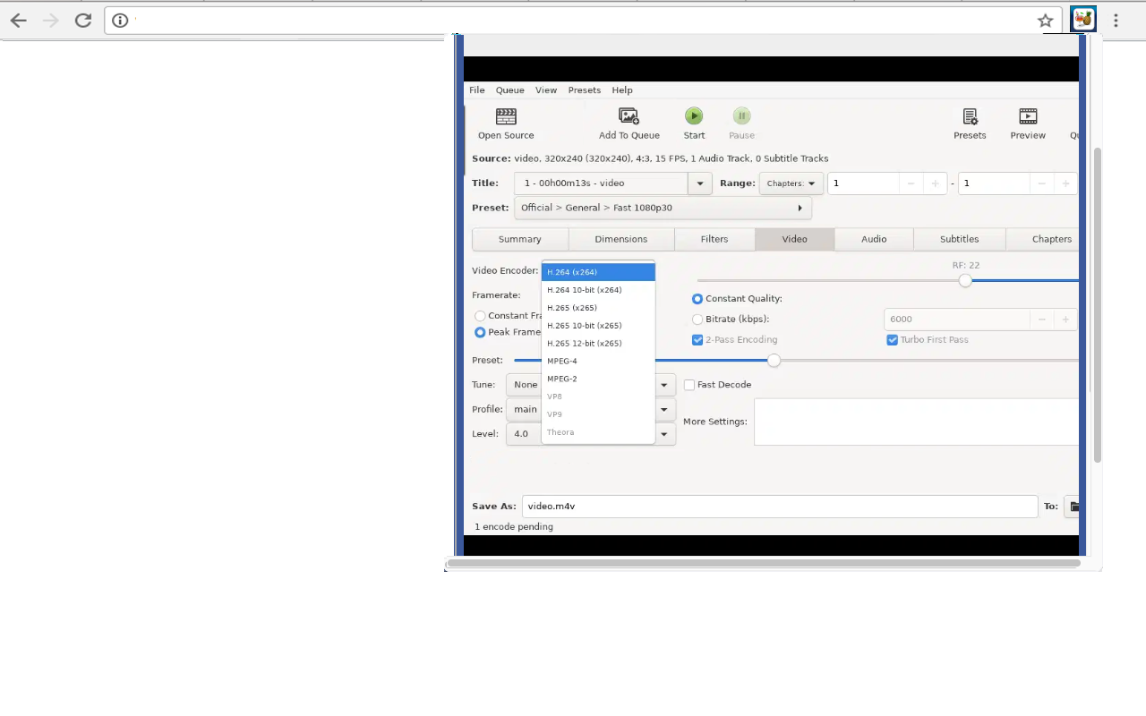 Handbrake - 视频转换器截图1