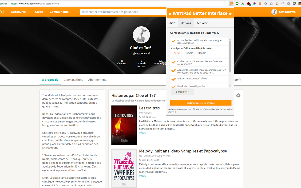 Better Wattpad Interface截图2