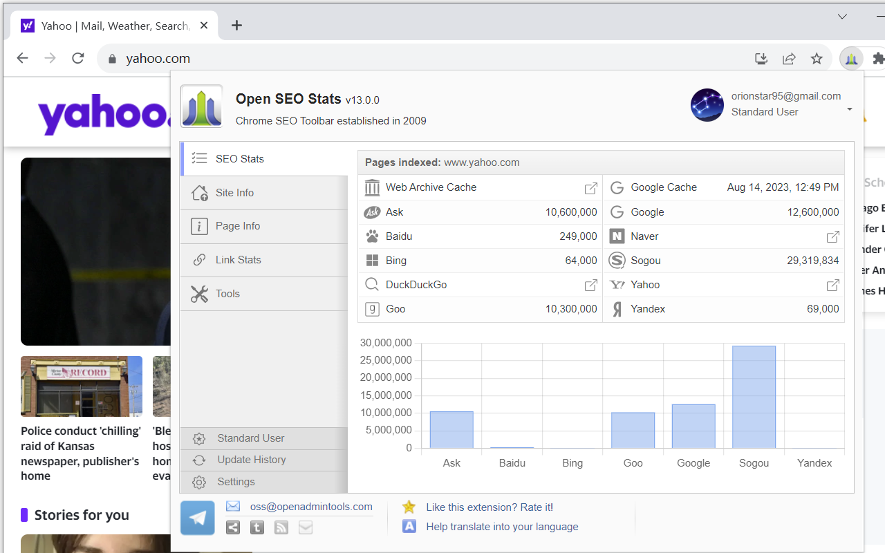 Open SEO Stats(Formerly: PageRank Status)截图3