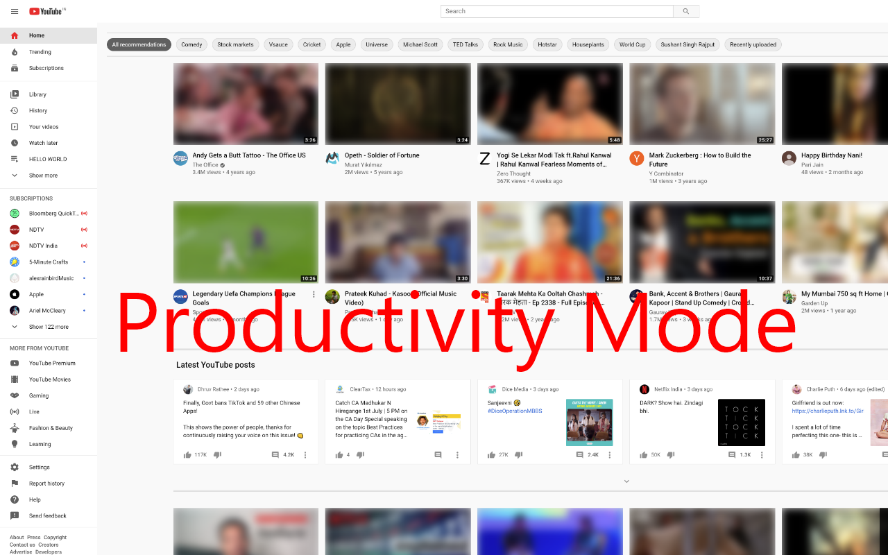 YouTube™ Productivity Mode截图3