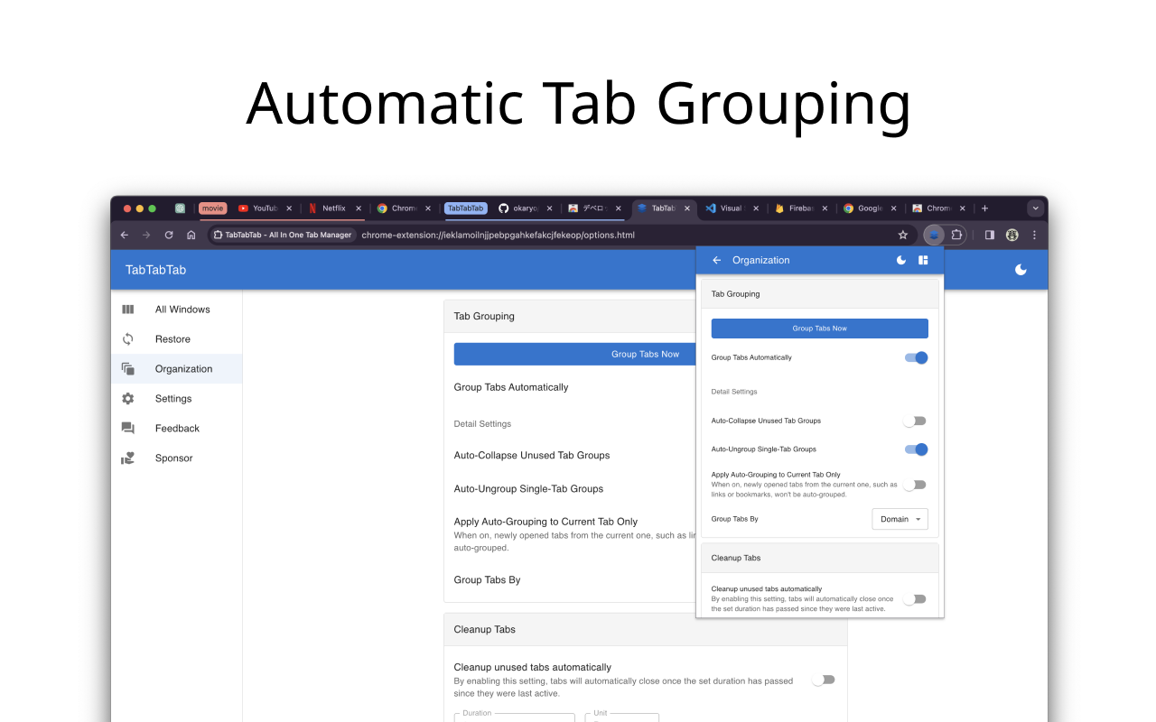 TabTabTab - All In One Tab Manager截图1