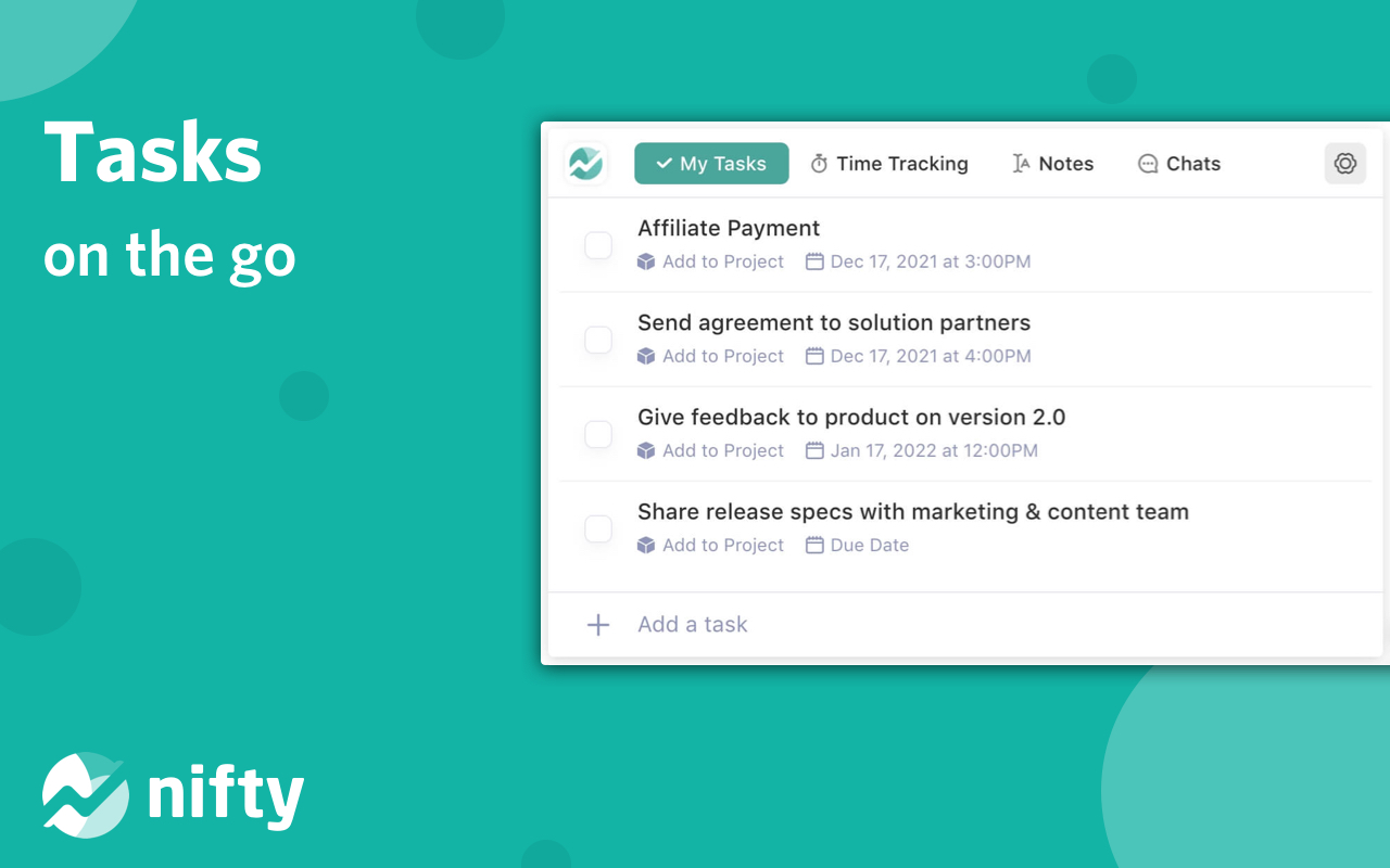 Nifty: Tasks, Chat, Docs, Time截图2