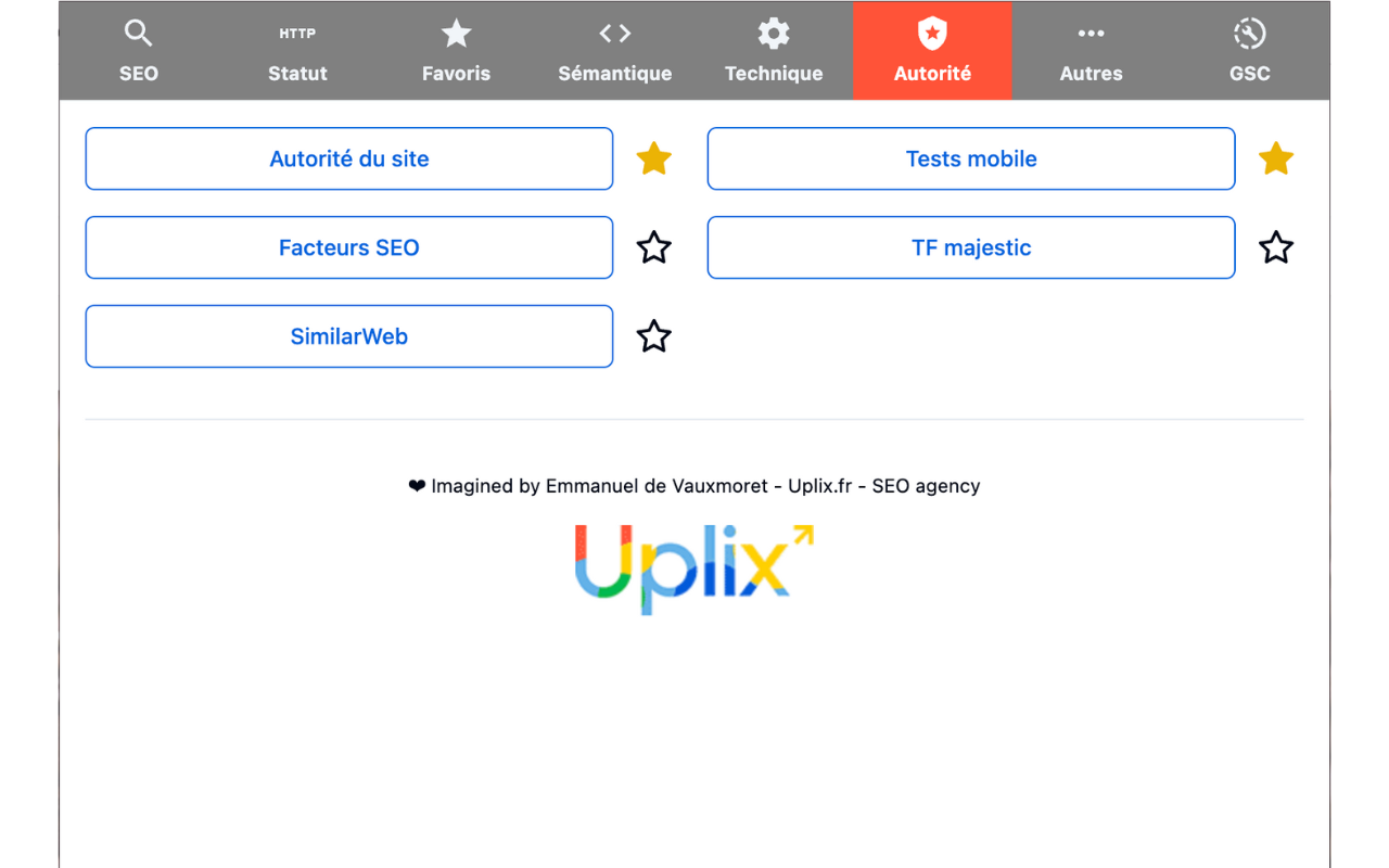 Extension SEO Chrome by Uplix.fr截图5