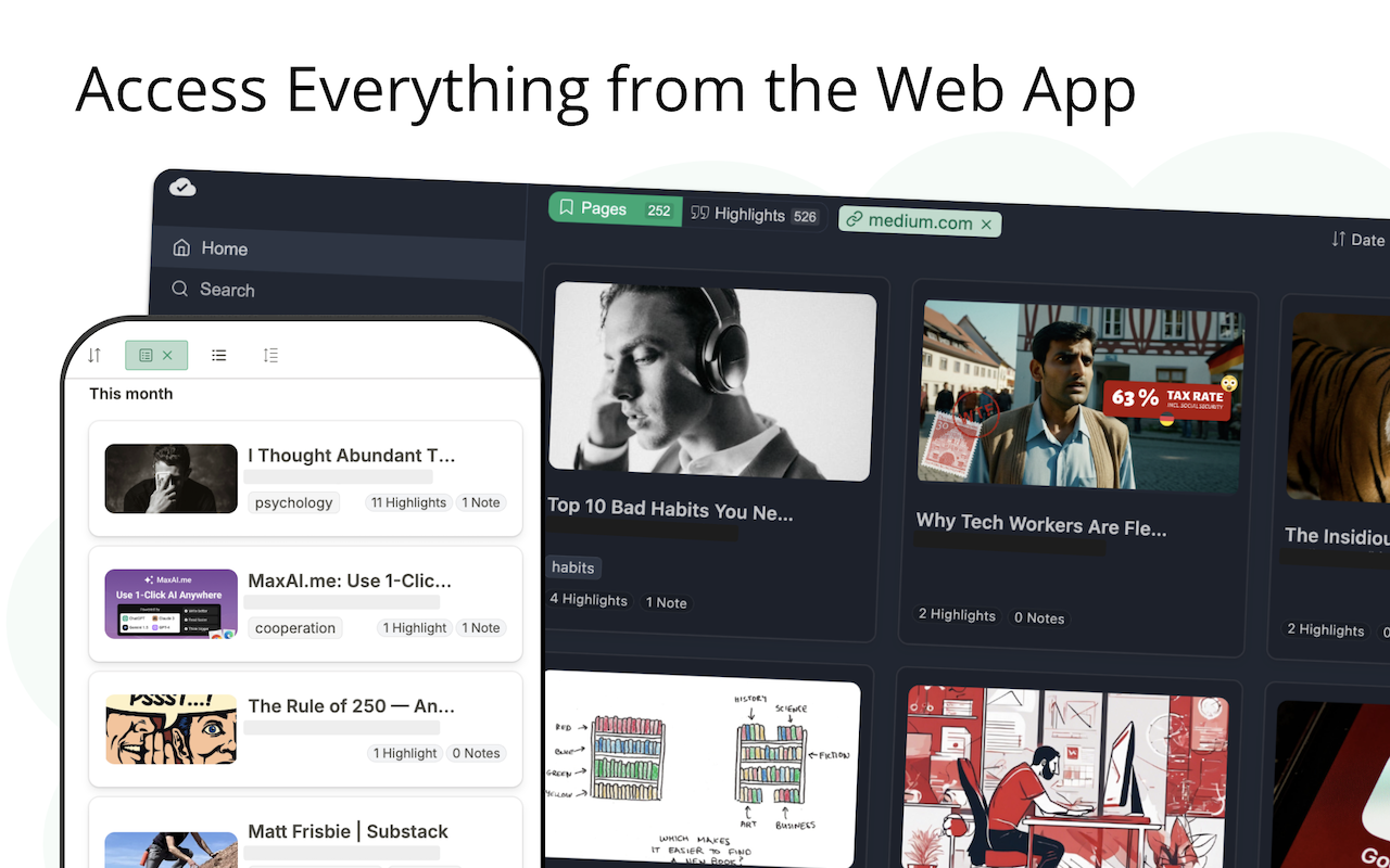 Web Highlights: PDF & Web Highlighter + Notes & AI Summary截图4