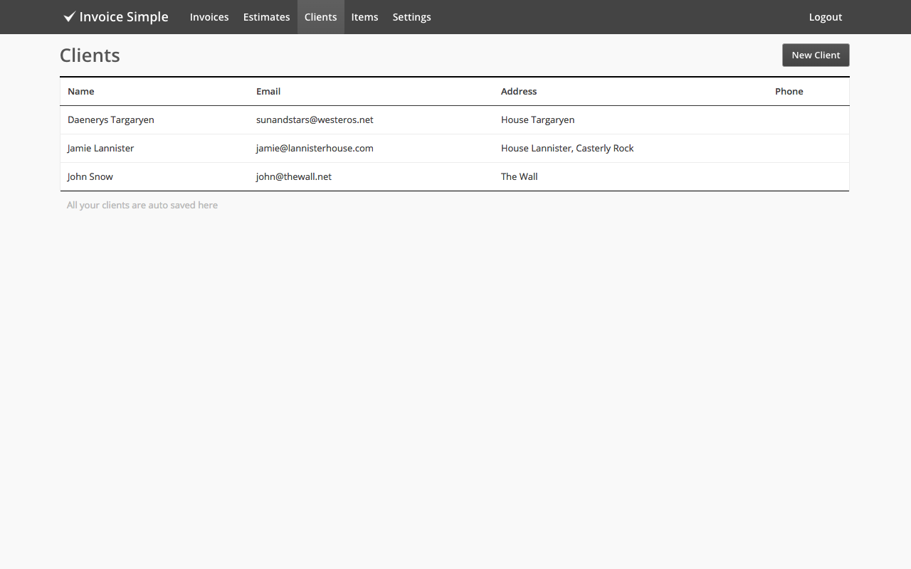 Invoice Simple截图1