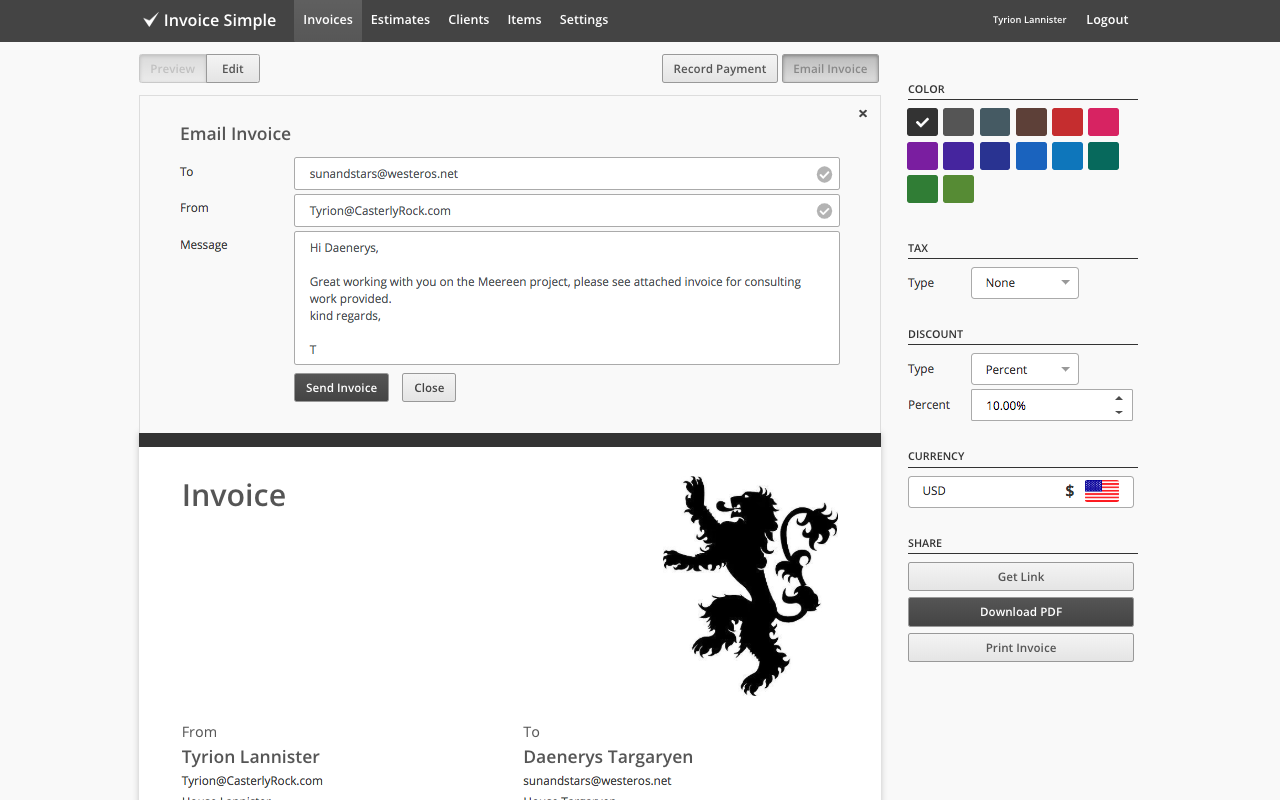 Invoice Simple截图3