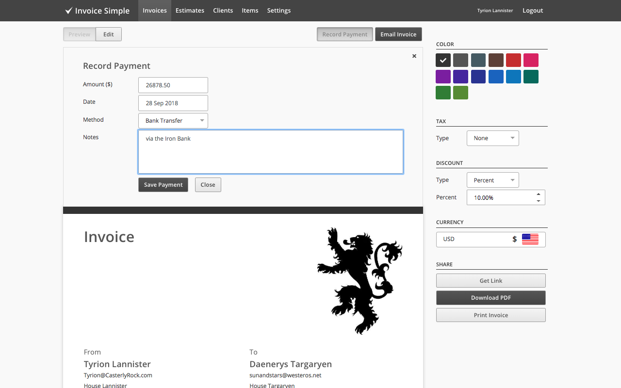 Invoice Simple截图4