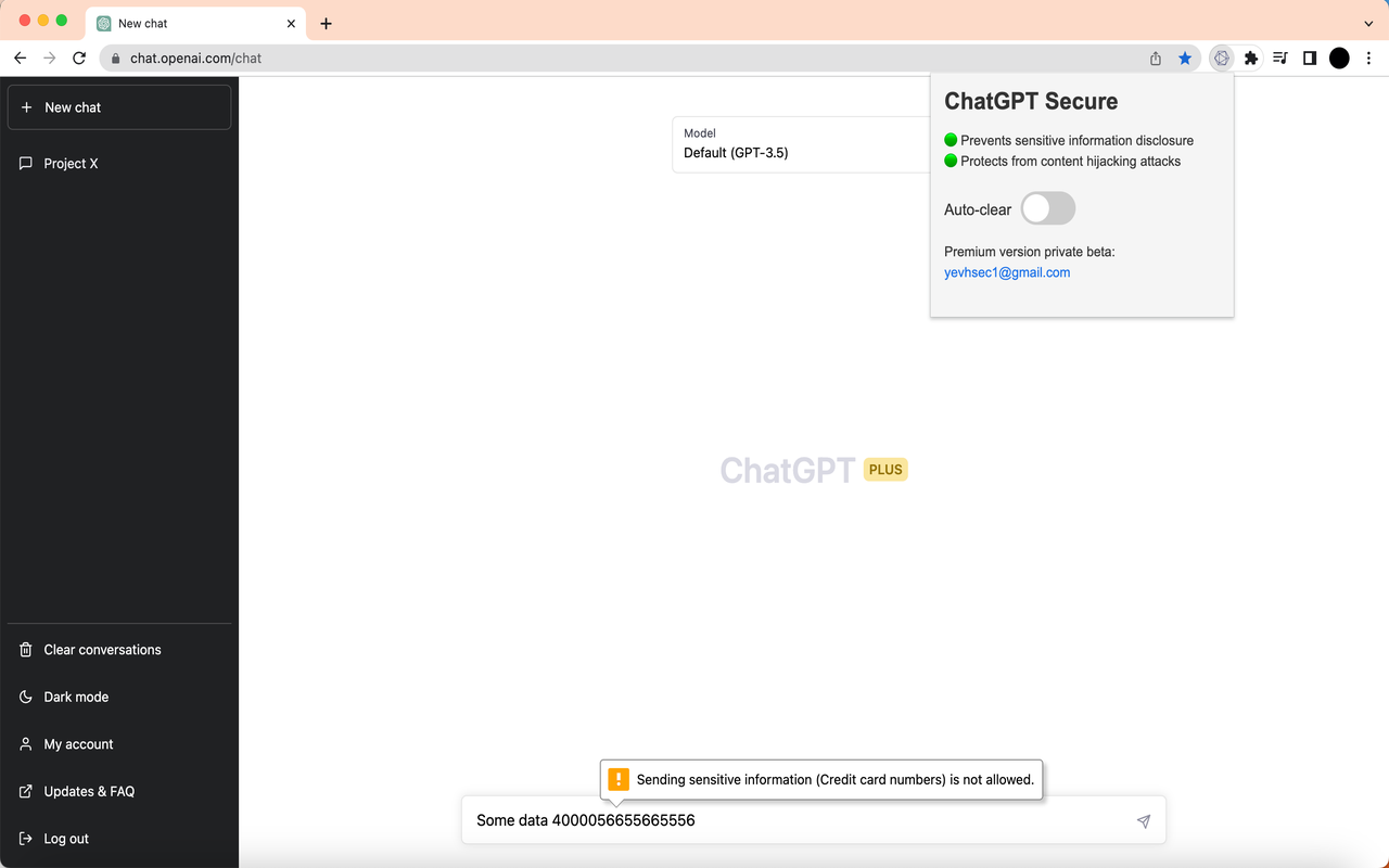 ChatGPT Secure截图1
