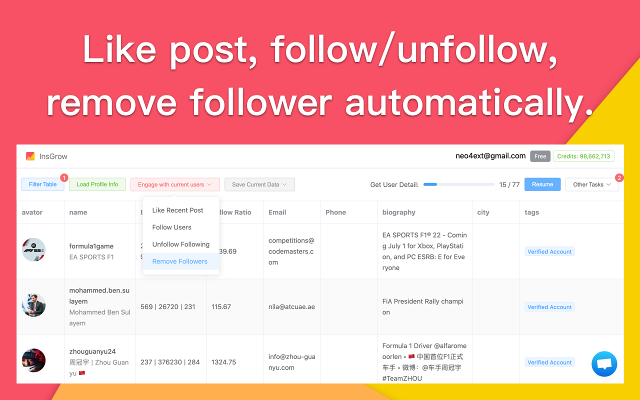 InsGrow - IG automation tool截图4