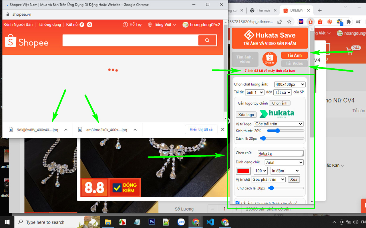 Tự động download tải ảnh video trên shopee截图2
