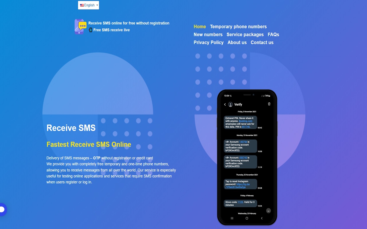 free sms receive截图1
