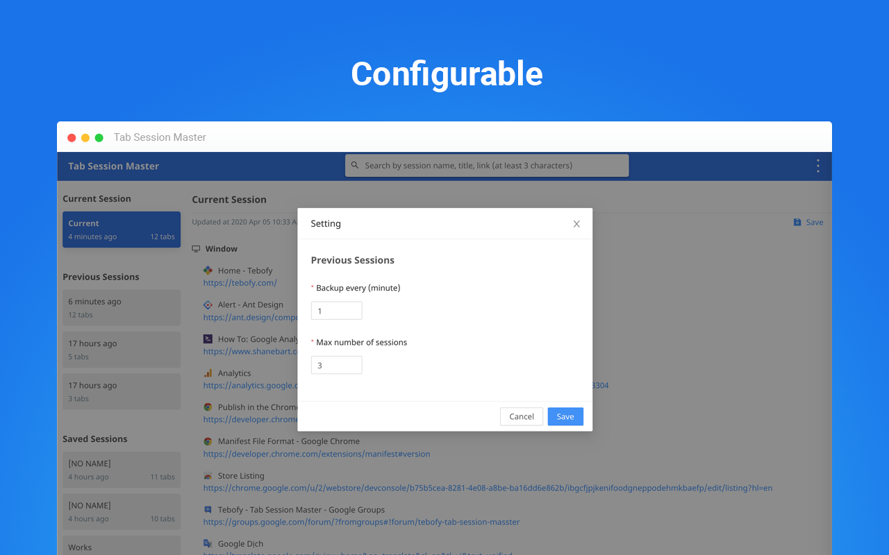 Tab Session Master截图1