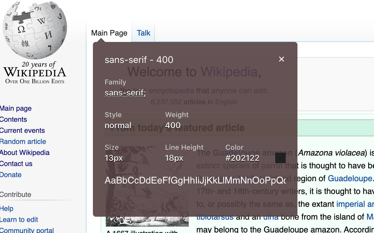 WhatFont - 什么 html 字体截图1