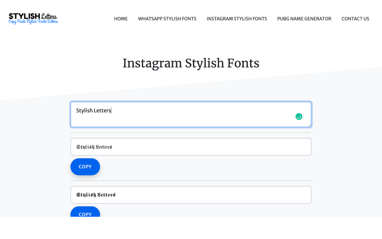Stylish Fonts Generator(𝓒𝓸𝓹𝔂/𝓟𝓪𝓼𝓽𝓮)截图5